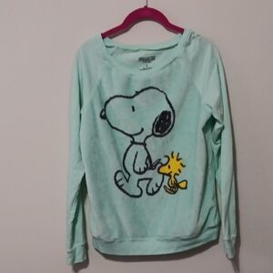 Peanuts Snoopy Light Green Kids Sweatshirt